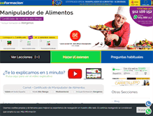 Tablet Screenshot of manipulador-de-alimentos.com