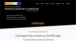 Desktop Screenshot of manipulador-de-alimentos.es