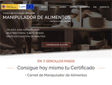 Tablet Screenshot of manipulador-de-alimentos.es